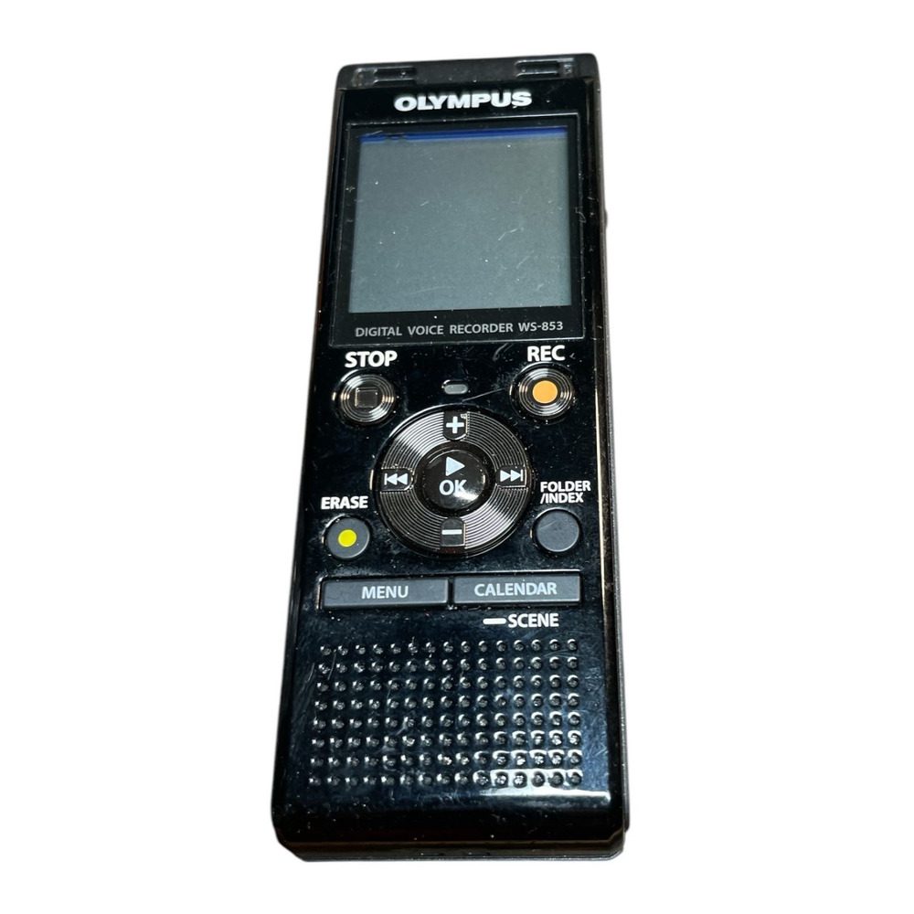 Olympus Digital Voice Recorder WS-853 Micro SD Handheld Black Untested 4.25"